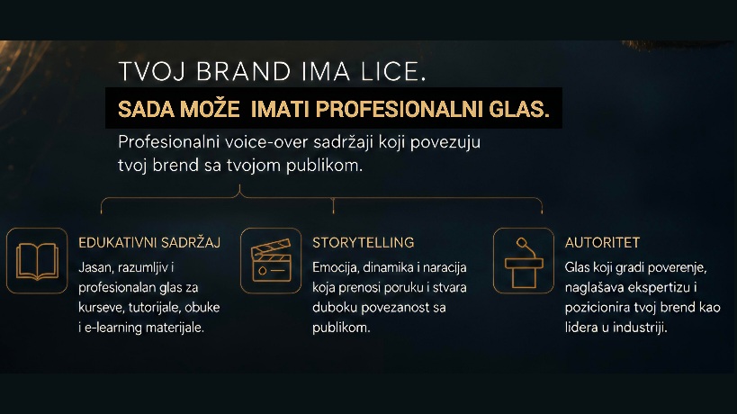 Instragram voice over snimanje reklame i video, profesionalni audio